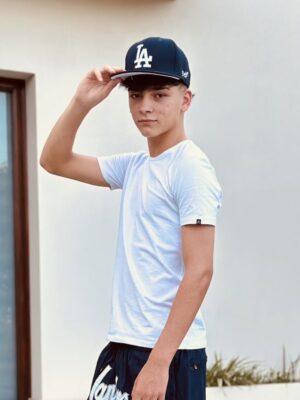 Gorra Los angeles plana azul cerrada