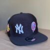 Gorra New York negra plana cerrada