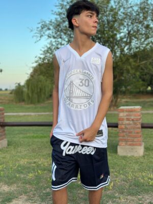 Musculosa Golden Warriors Blanca